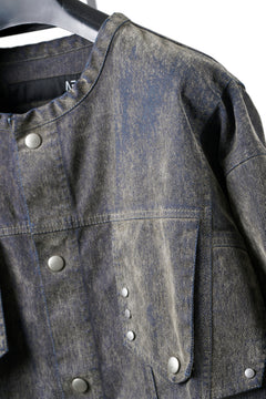 画像をギャラリービューアに読み込む, A.F ARTEFACT SHORT COLLAR BLOUSON / ENZYME WASHED DENIM (BEIGE)