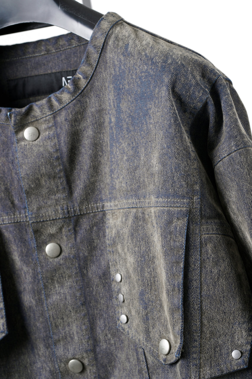 画像をギャラリービューアに読み込む, A.F ARTEFACT SHORT COLLAR BLOUSON / ENZYME WASHED DENIM (BEIGE)