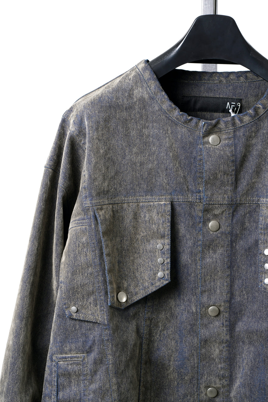 画像をギャラリービューアに読み込む, A.F ARTEFACT SHORT COLLAR BLOUSON / ENZYME WASHED DENIM (BEIGE)