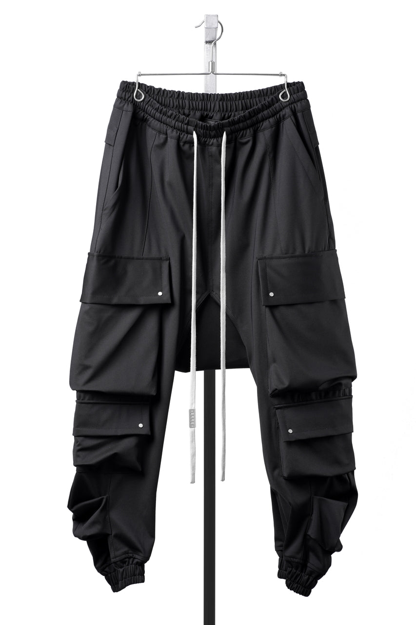 画像をギャラリービューアに読み込む, A.F ARTEFACT LOWCROTCH TACTICAL JOGGERS / TECH SMOOTH BONDING LW FLEECE (BLACK)