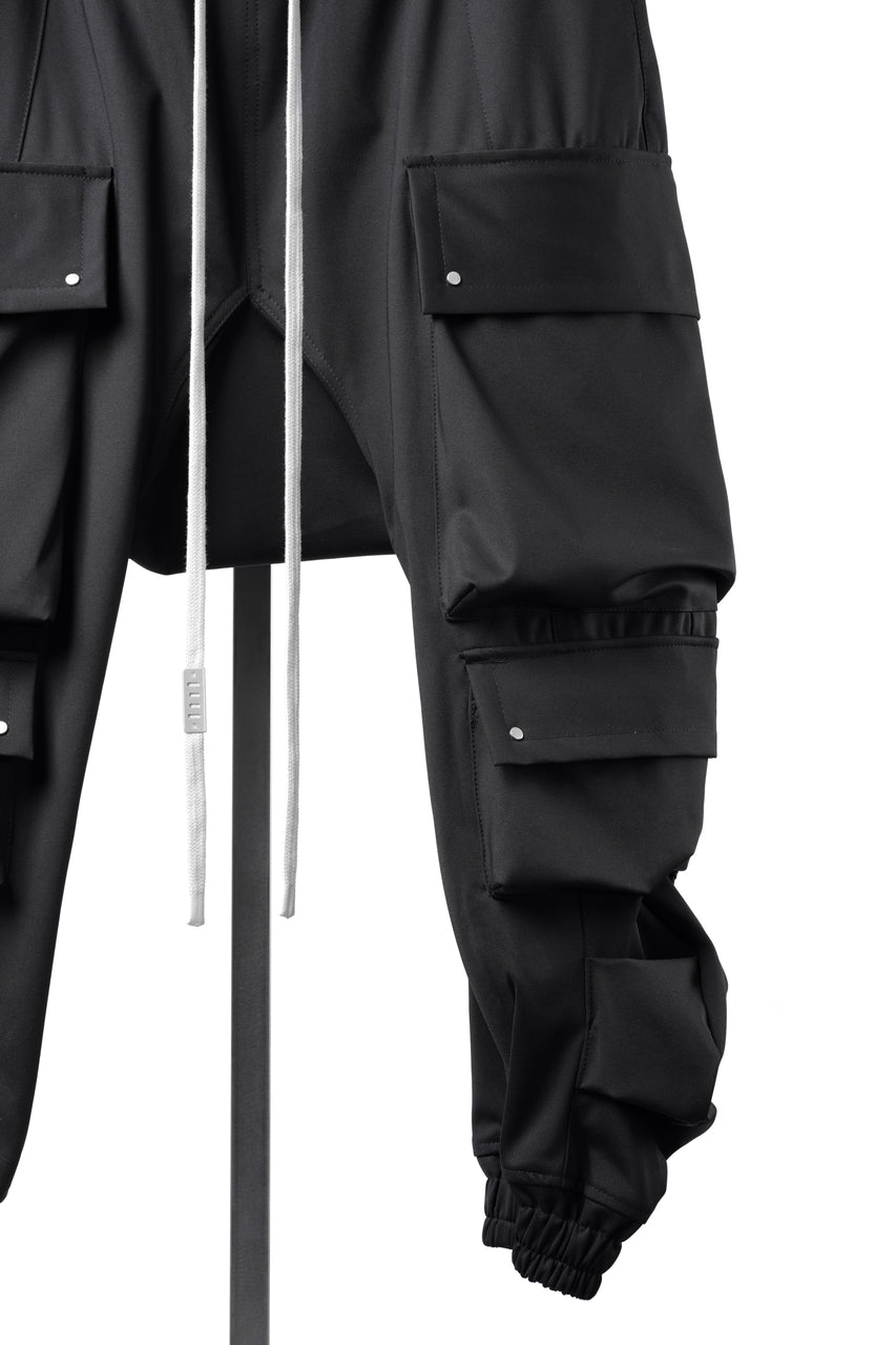 画像をギャラリービューアに読み込む, A.F ARTEFACT LOWCROTCH TACTICAL JOGGERS / TECH SMOOTH BONDING LW FLEECE (BLACK)