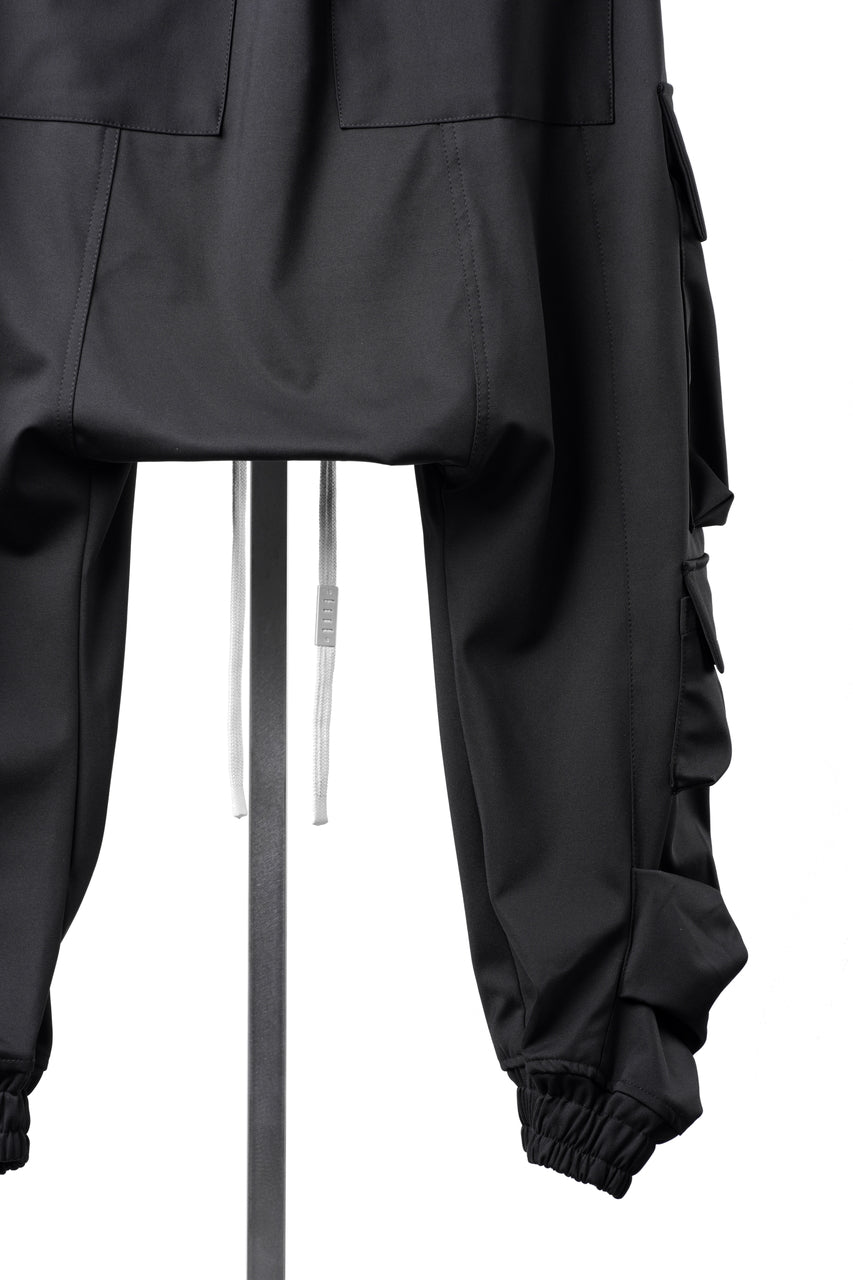 画像をギャラリービューアに読み込む, A.F ARTEFACT LOWCROTCH TACTICAL JOGGERS / TECH SMOOTH BONDING LW FLEECE (BLACK)