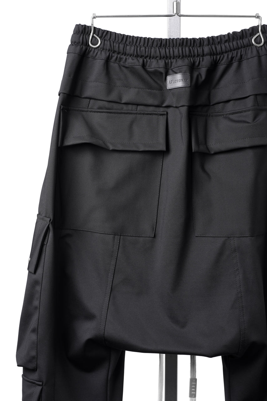 画像をギャラリービューアに読み込む, A.F ARTEFACT LOWCROTCH TACTICAL JOGGERS / TECH SMOOTH BONDING LW FLEECE (BLACK)