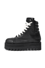画像をギャラリービューアに読み込む, A.F ARTEFACT x Portaille PLATFORM SNEAKER BOOTS / CALF LEATHER (ALL BLACK)