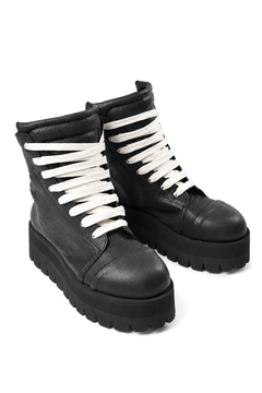 画像をギャラリービューアに読み込む, A.F ARTEFACT x Portaille PLATFORM SNEAKER BOOTS / CALF LEATHER (ALL BLACK)