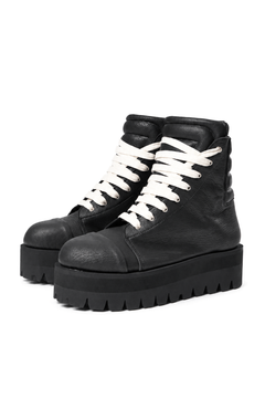 画像をギャラリービューアに読み込む, A.F ARTEFACT x Portaille PLATFORM SNEAKER BOOTS / CALF LEATHER (ALL BLACK)