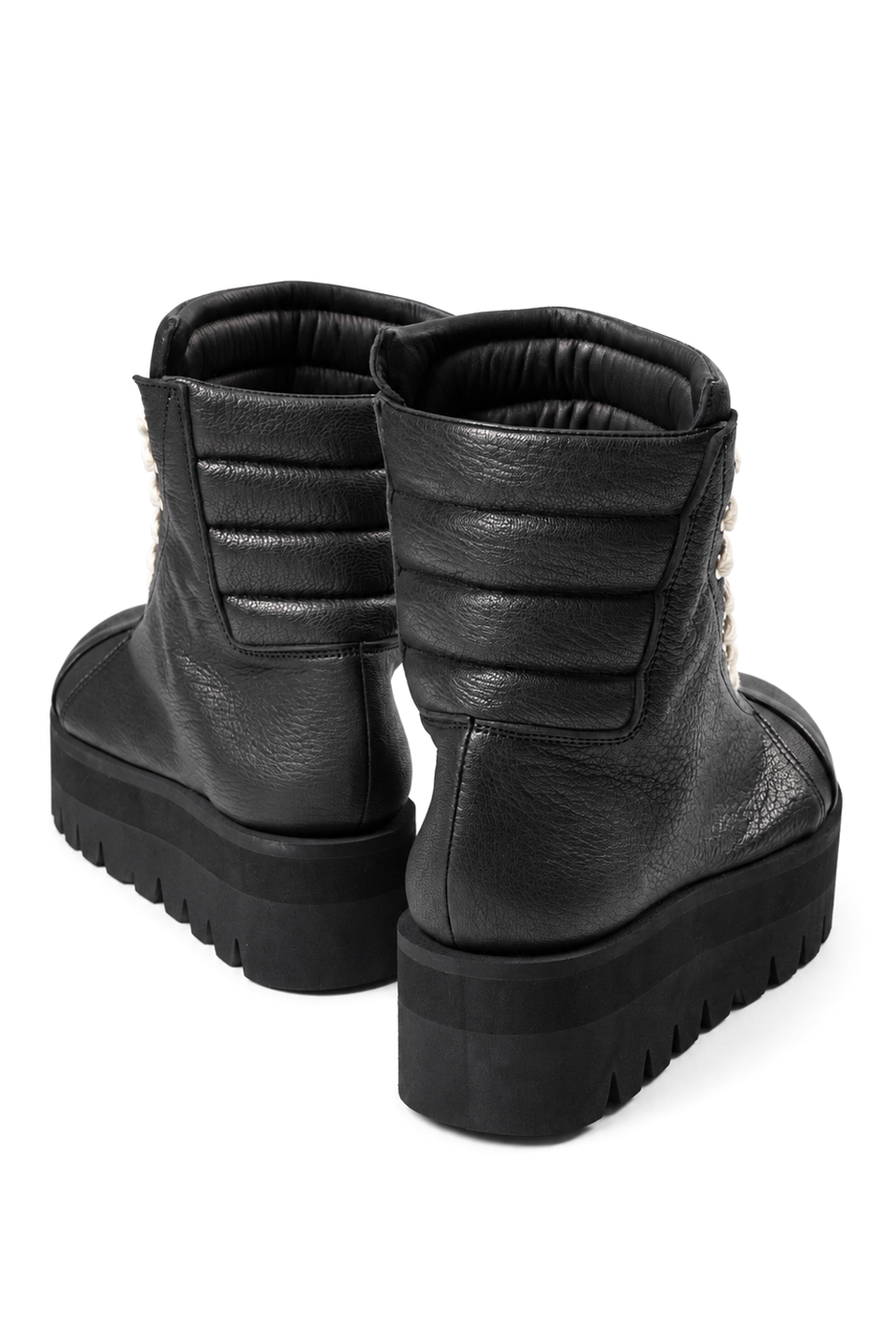 画像をギャラリービューアに読み込む, A.F ARTEFACT x Portaille PLATFORM SNEAKER BOOTS / CALF LEATHER (ALL BLACK)