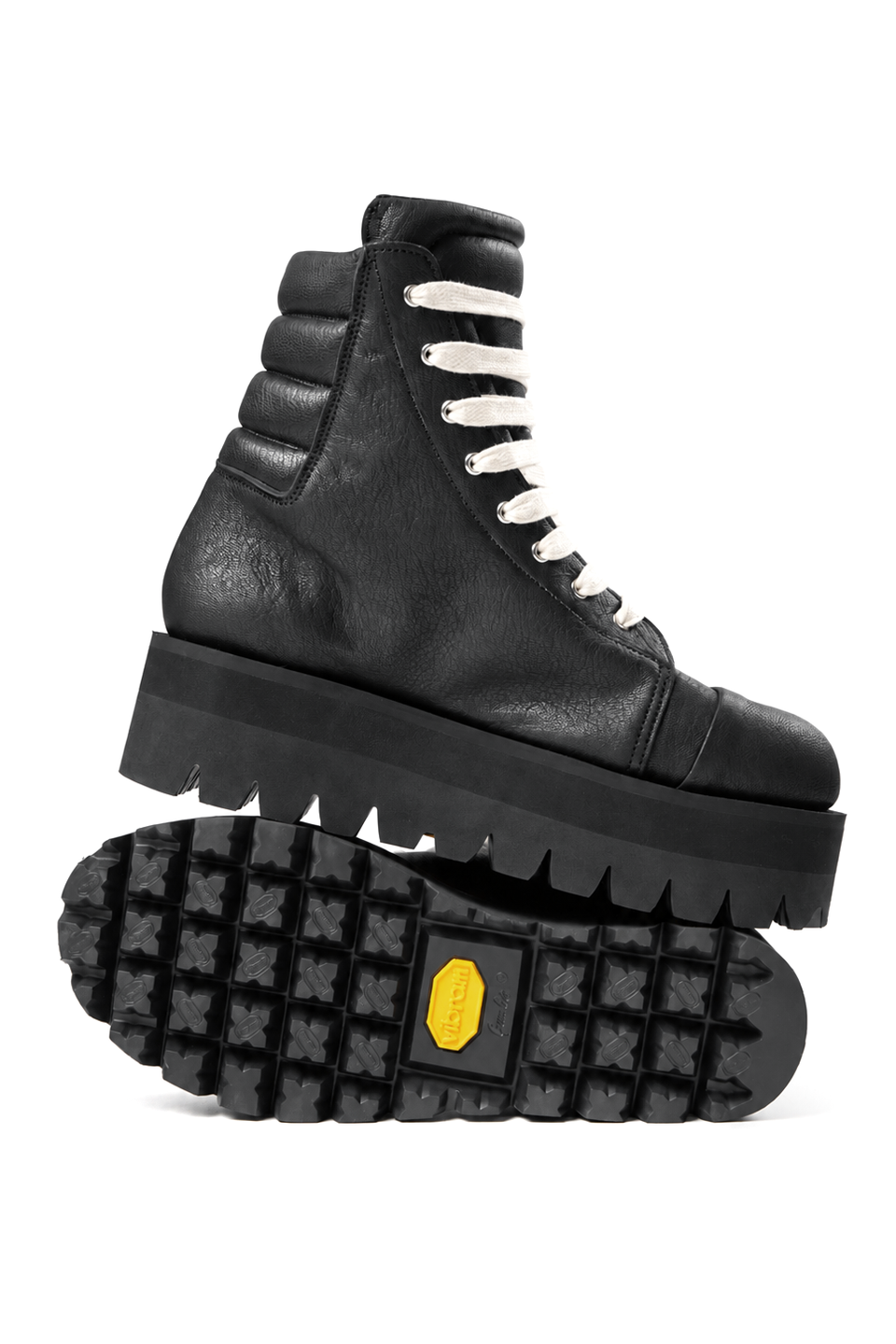 画像をギャラリービューアに読み込む, A.F ARTEFACT x Portaille PLATFORM SNEAKER BOOTS / CALF LEATHER (ALL BLACK)