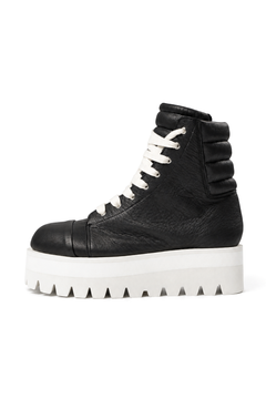 画像をギャラリービューアに読み込む, A.F ARTEFACT x Portaille PLATFORM SNEAKER BOOTS / CALF LEATHER (BLACK x WHITE)