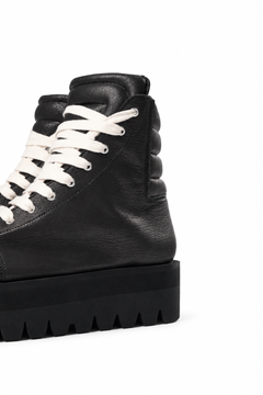 画像をギャラリービューアに読み込む, A.F ARTEFACT x Portaille PLATFORM SNEAKER BOOTS / CALF LEATHER (BLACK x WHITE)