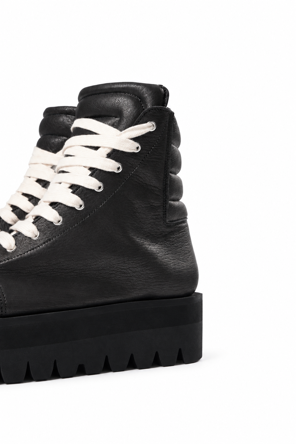 画像をギャラリービューアに読み込む, A.F ARTEFACT x Portaille PLATFORM SNEAKER BOOTS / CALF LEATHER (BLACK x WHITE)