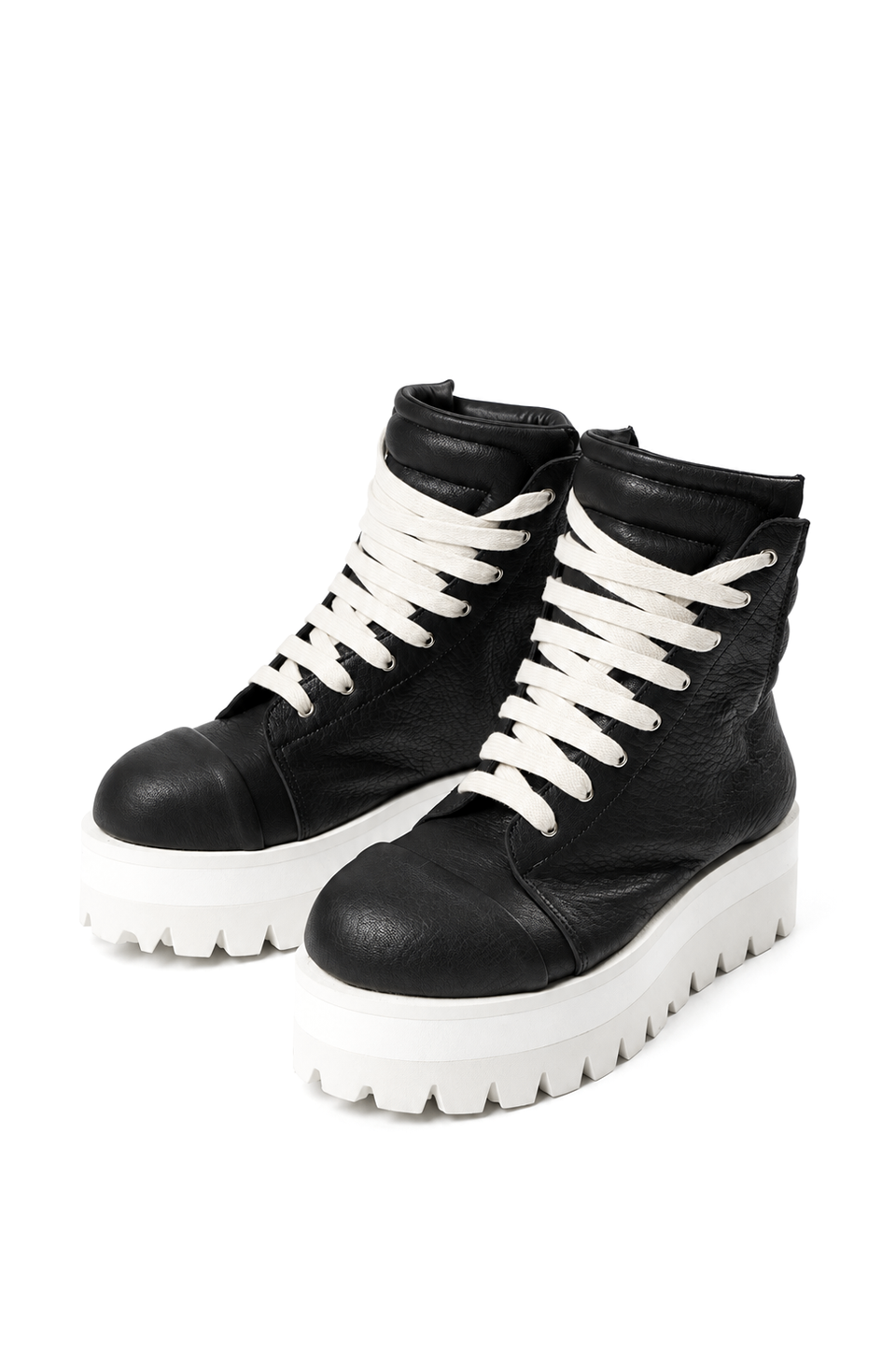 画像をギャラリービューアに読み込む, A.F ARTEFACT x Portaille PLATFORM SNEAKER BOOTS / CALF LEATHER (BLACK x WHITE)