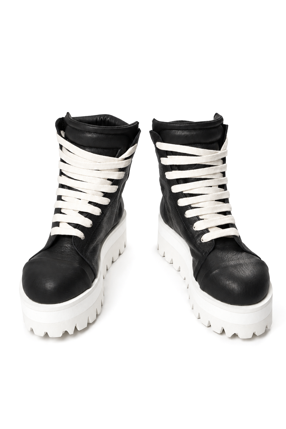 画像をギャラリービューアに読み込む, A.F ARTEFACT x Portaille PLATFORM SNEAKER BOOTS / CALF LEATHER (BLACK x WHITE)