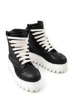 画像をギャラリービューアに読み込む, A.F ARTEFACT x Portaille PLATFORM SNEAKER BOOTS / CALF LEATHER (BLACK x WHITE)