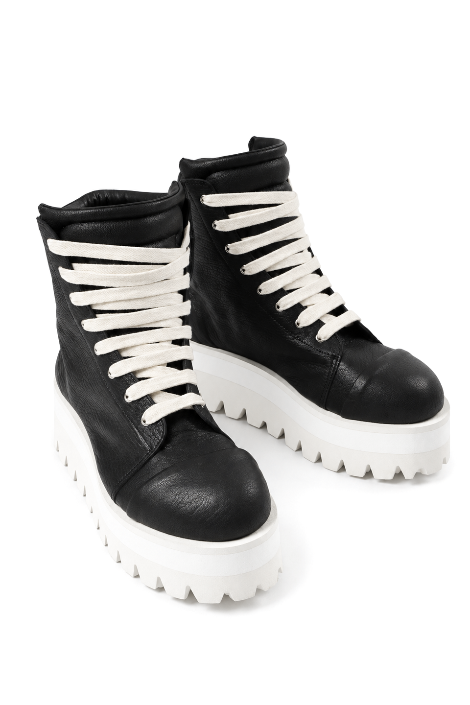 画像をギャラリービューアに読み込む, A.F ARTEFACT x Portaille PLATFORM SNEAKER BOOTS / CALF LEATHER (BLACK x WHITE)