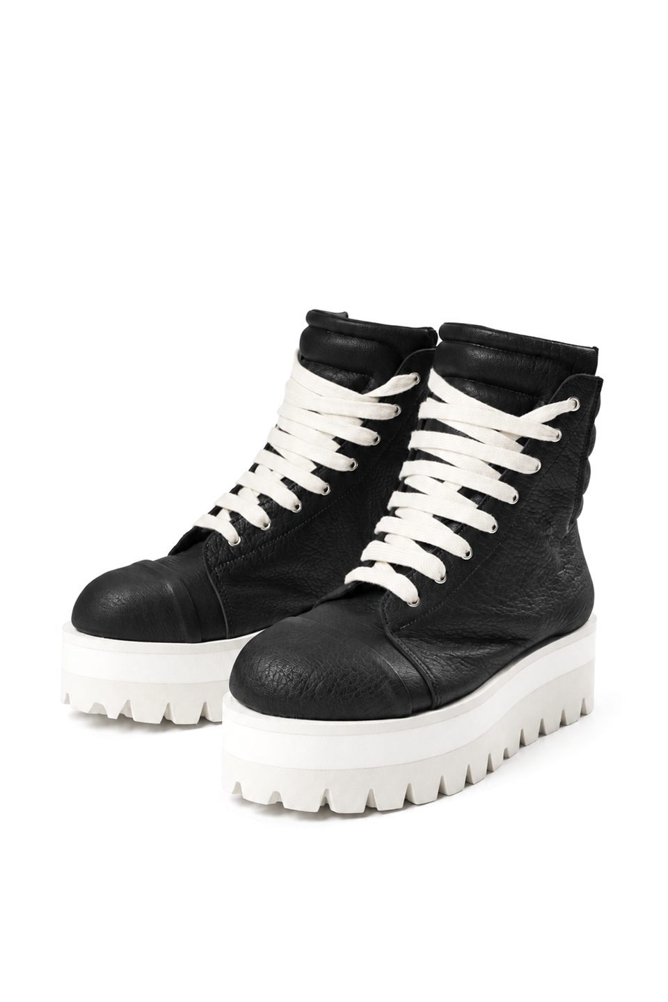 画像をギャラリービューアに読み込む, A.F ARTEFACT x Portaille PLATFORM SNEAKER BOOTS / CALF LEATHER (BLACK x WHITE)