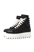 画像をギャラリービューアに読み込む, A.F ARTEFACT x Portaille PLATFORM SNEAKER BOOTS / CALF LEATHER (BLACK x WHITE)