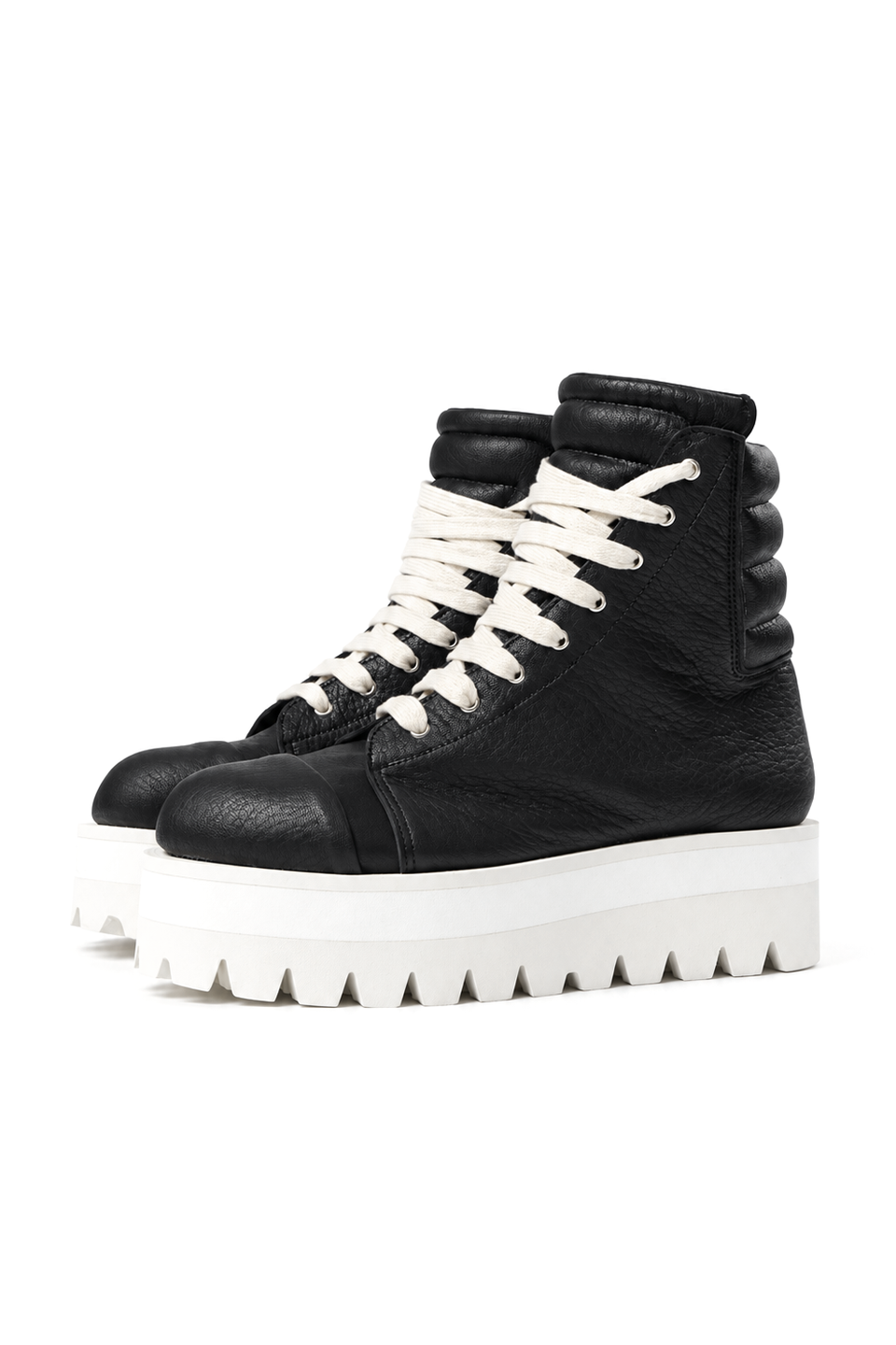 画像をギャラリービューアに読み込む, A.F ARTEFACT x Portaille PLATFORM SNEAKER BOOTS / CALF LEATHER (BLACK x WHITE)