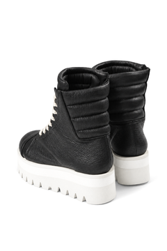画像をギャラリービューアに読み込む, A.F ARTEFACT x Portaille PLATFORM SNEAKER BOOTS / CALF LEATHER (BLACK x WHITE)
