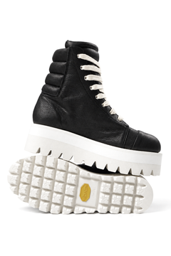 画像をギャラリービューアに読み込む, A.F ARTEFACT x Portaille PLATFORM SNEAKER BOOTS / CALF LEATHER (BLACK x WHITE)