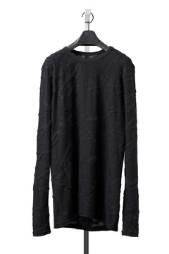 画像をギャラリービューアに読み込む, A.F ARTEFACT SLIM FIT LONG SLEEVE TOP / SURFACE WOOL (BLACK)