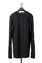 画像をギャラリービューアに読み込む, A.F ARTEFACT SLIM FIT LONG SLEEVE TOP / SURFACE WOOL (BLACK)