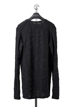 画像をギャラリービューアに読み込む, A.F ARTEFACT SLIM FIT LONG SLEEVE TOP / SURFACE WOOL (BLACK)