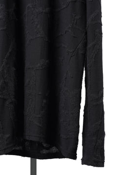画像をギャラリービューアに読み込む, A.F ARTEFACT SLIM FIT LONG SLEEVE TOP / SURFACE WOOL (BLACK)