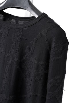 画像をギャラリービューアに読み込む, A.F ARTEFACT SLIM FIT LONG SLEEVE TOP / SURFACE WOOL (BLACK)