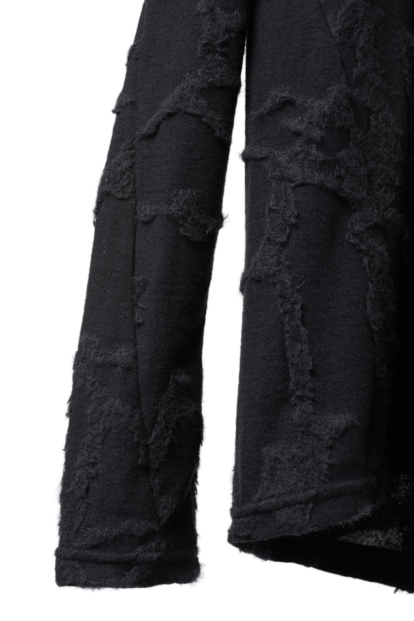 画像をギャラリービューアに読み込む, A.F ARTEFACT SLIM FIT LONG SLEEVE TOP / SURFACE WOOL (BLACK)
