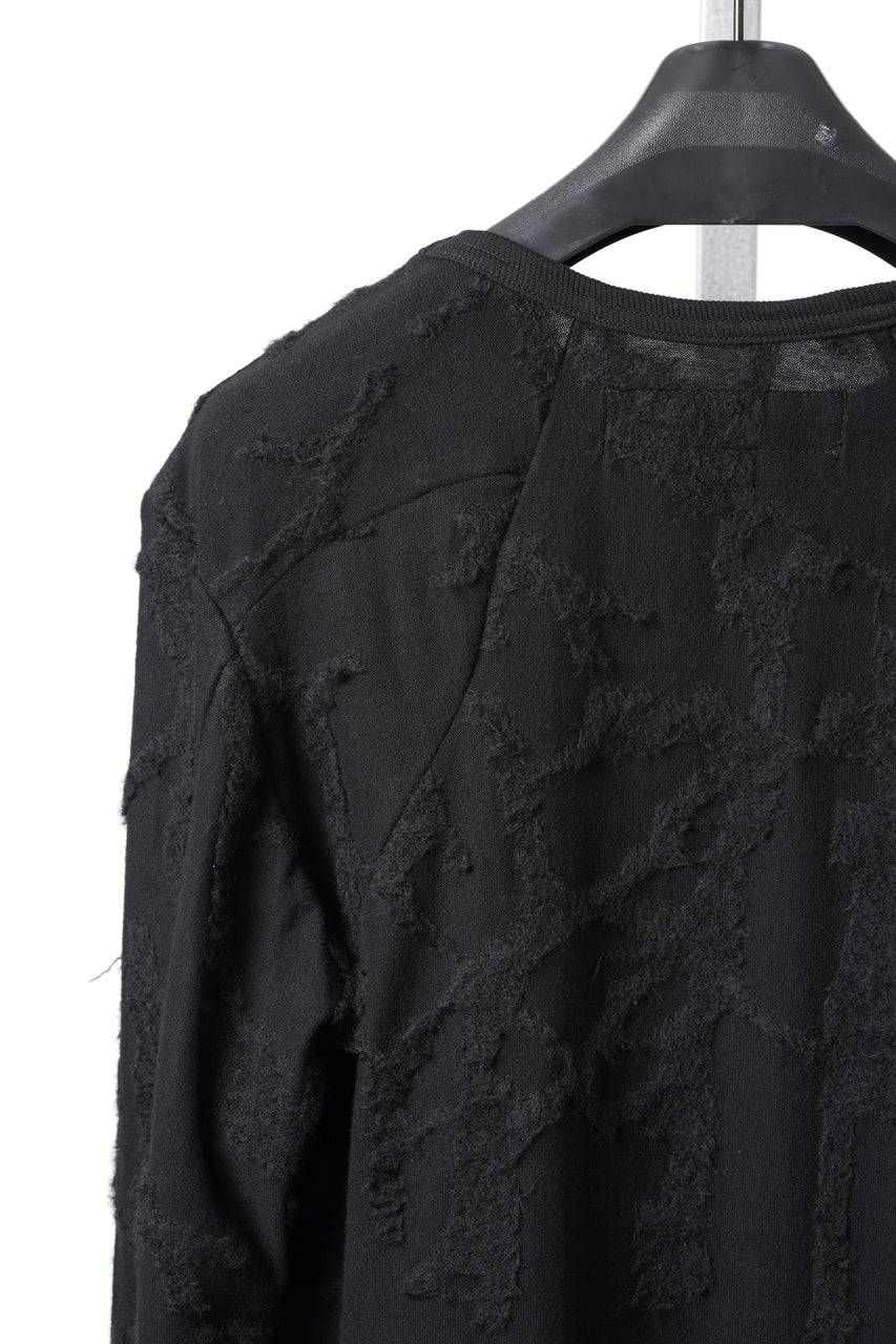画像をギャラリービューアに読み込む, A.F ARTEFACT SLIM FIT LONG SLEEVE TOP / SURFACE WOOL (BLACK)