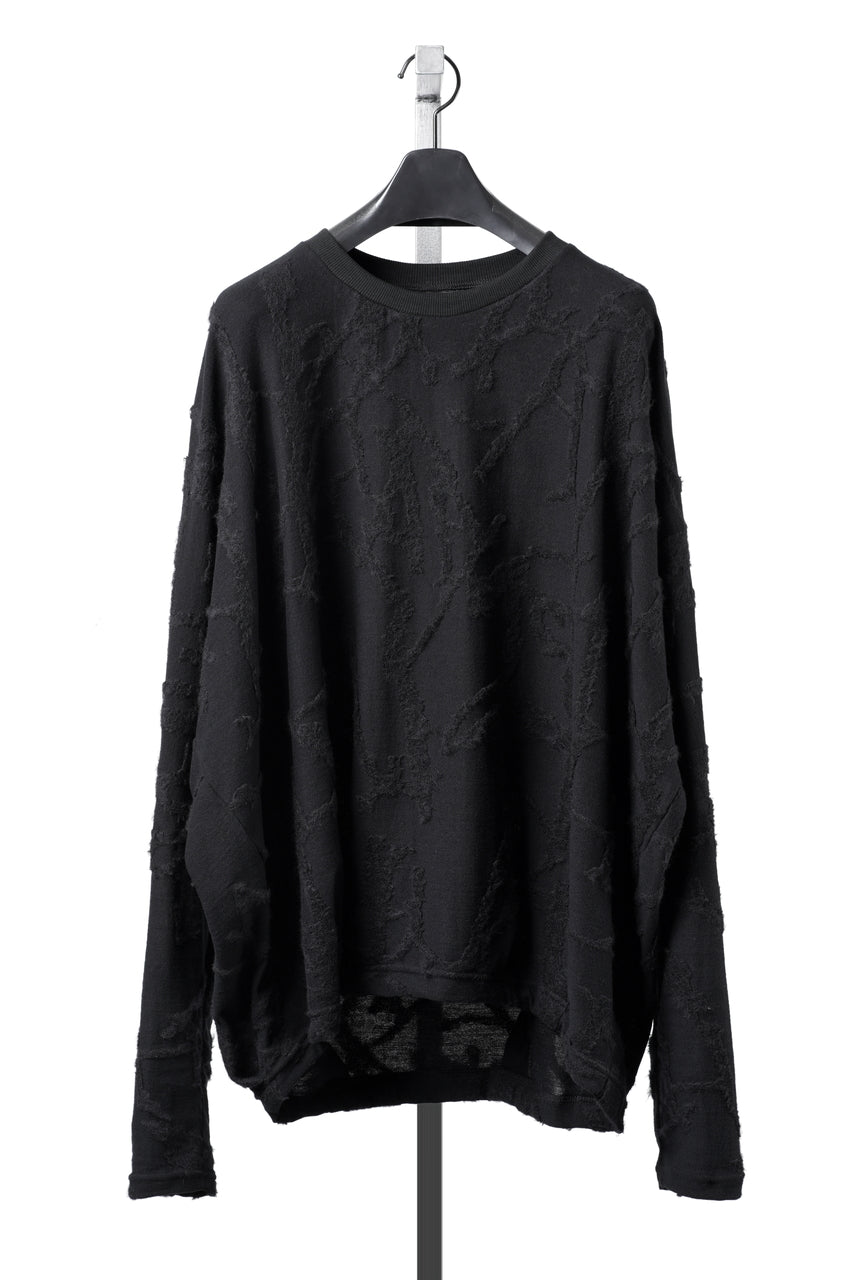 画像をギャラリービューアに読み込む, A.F ARTEFACT DOLMAN PULLOVER TOPS / SURFACE WOOL (BLACK)