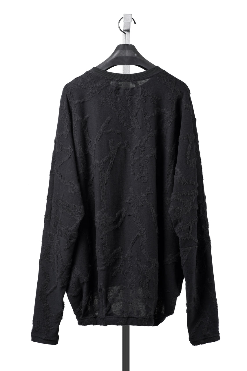 画像をギャラリービューアに読み込む, A.F ARTEFACT DOLMAN PULLOVER TOPS / SURFACE WOOL (BLACK)