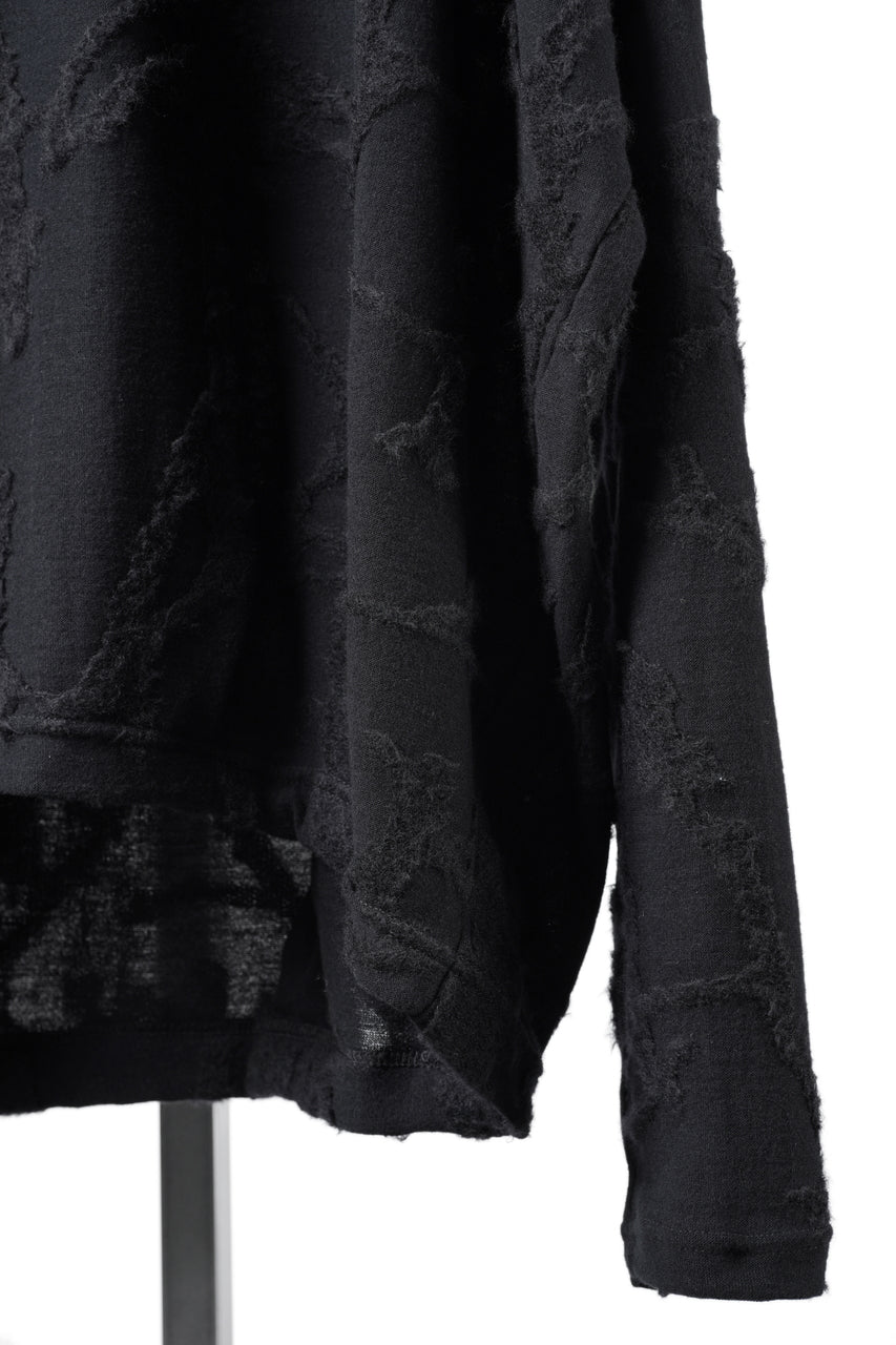 画像をギャラリービューアに読み込む, A.F ARTEFACT DOLMAN PULLOVER TOPS / SURFACE WOOL (BLACK)