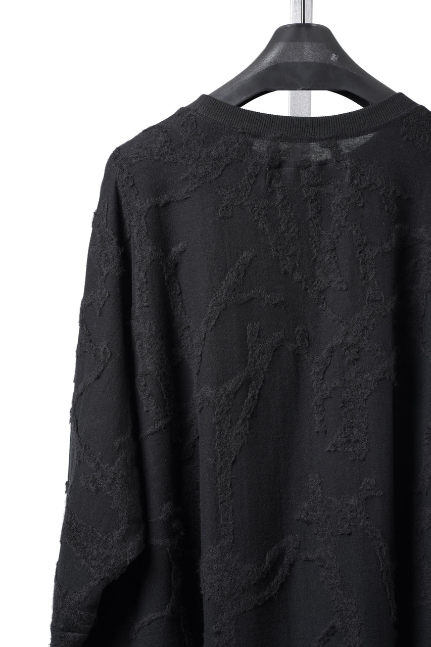 画像をギャラリービューアに読み込む, A.F ARTEFACT DOLMAN PULLOVER TOPS / SURFACE WOOL (BLACK)