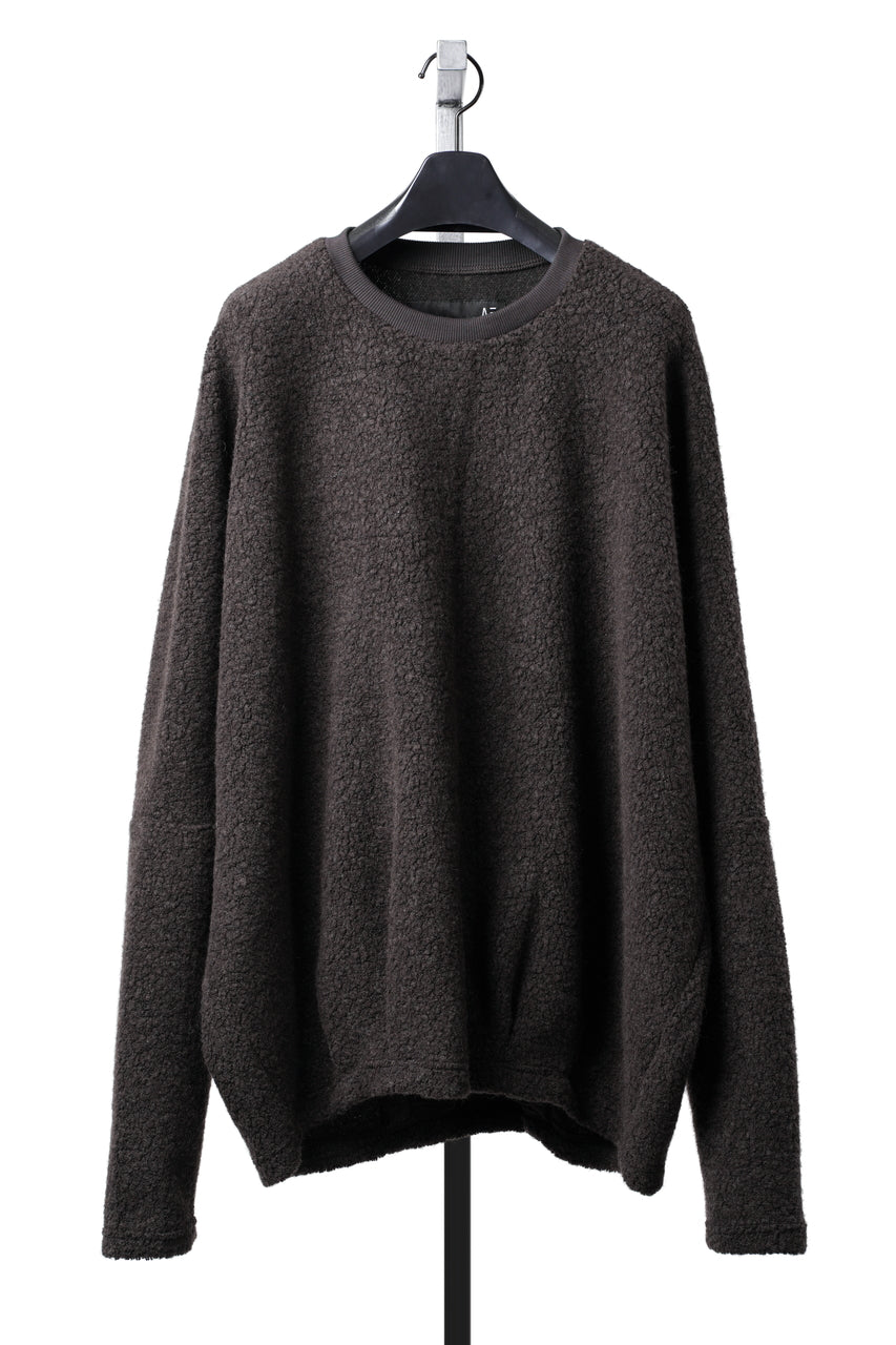 Load image into Gallery viewer, A.F ARTEFACT DOLMAN PULLOVER TOPS / WOOL MIX PILE (KHAKI)