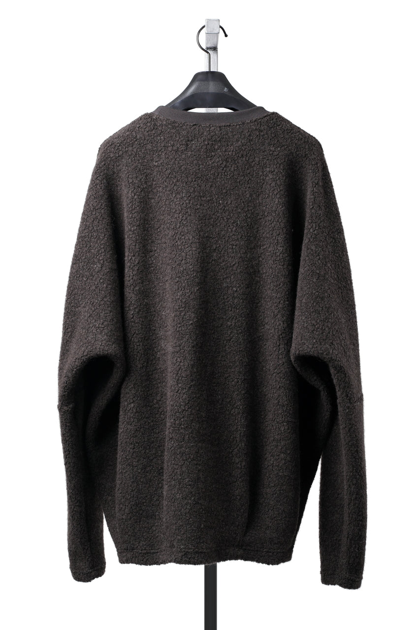Load image into Gallery viewer, A.F ARTEFACT DOLMAN PULLOVER TOPS / WOOL MIX PILE (KHAKI)