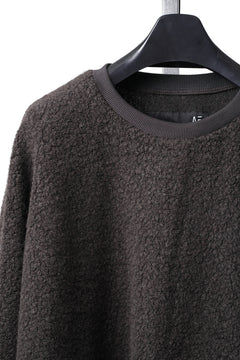 Load image into Gallery viewer, A.F ARTEFACT DOLMAN PULLOVER TOPS / WOOL MIX PILE (KHAKI)