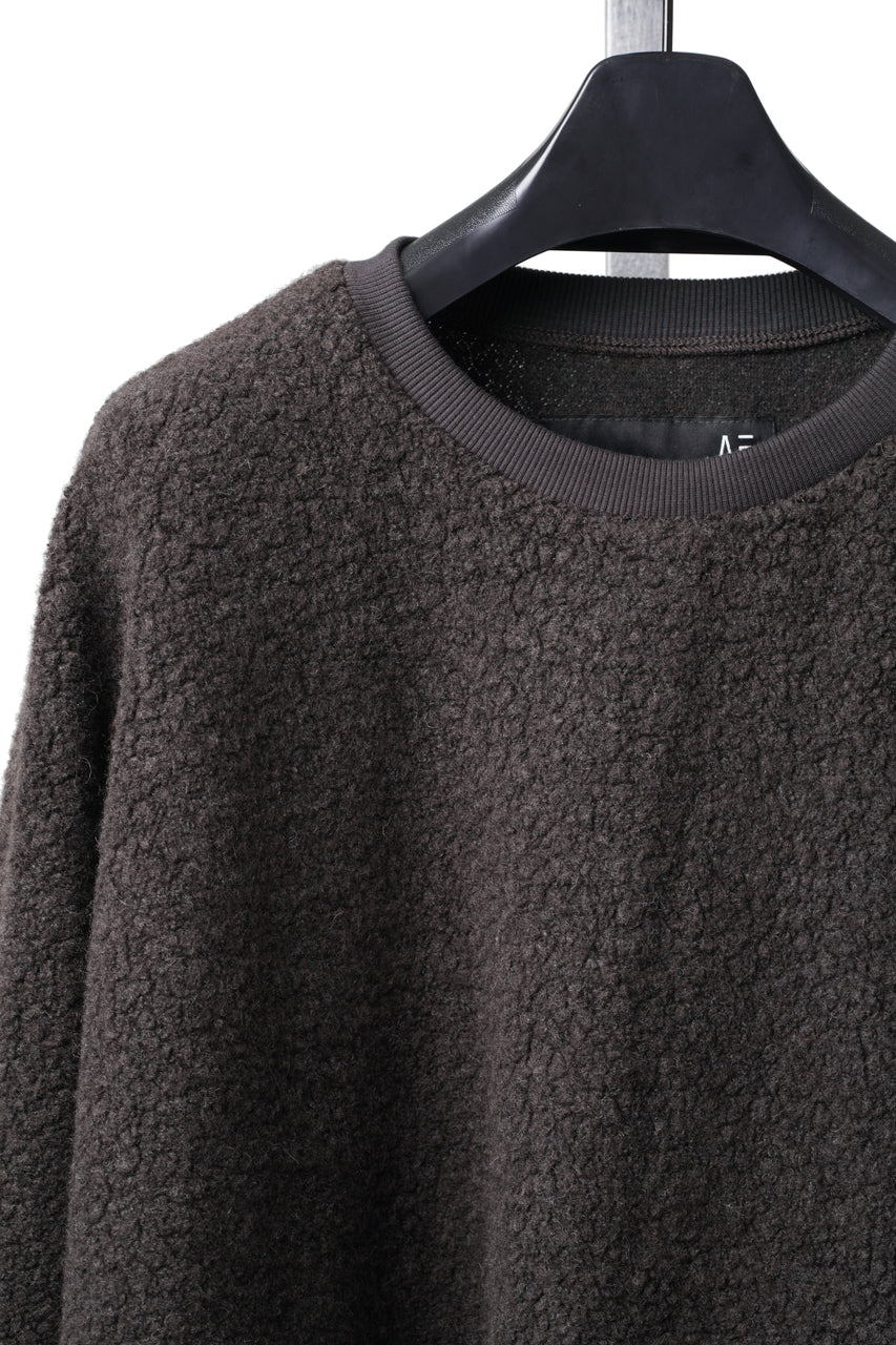 Load image into Gallery viewer, A.F ARTEFACT DOLMAN PULLOVER TOPS / WOOL MIX PILE (KHAKI)