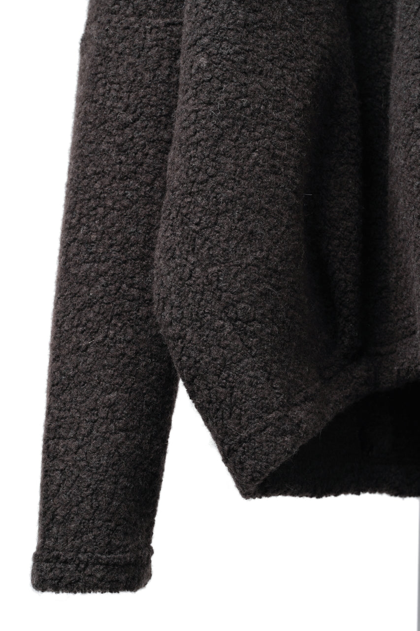 Load image into Gallery viewer, A.F ARTEFACT DOLMAN PULLOVER TOPS / WOOL MIX PILE (KHAKI)