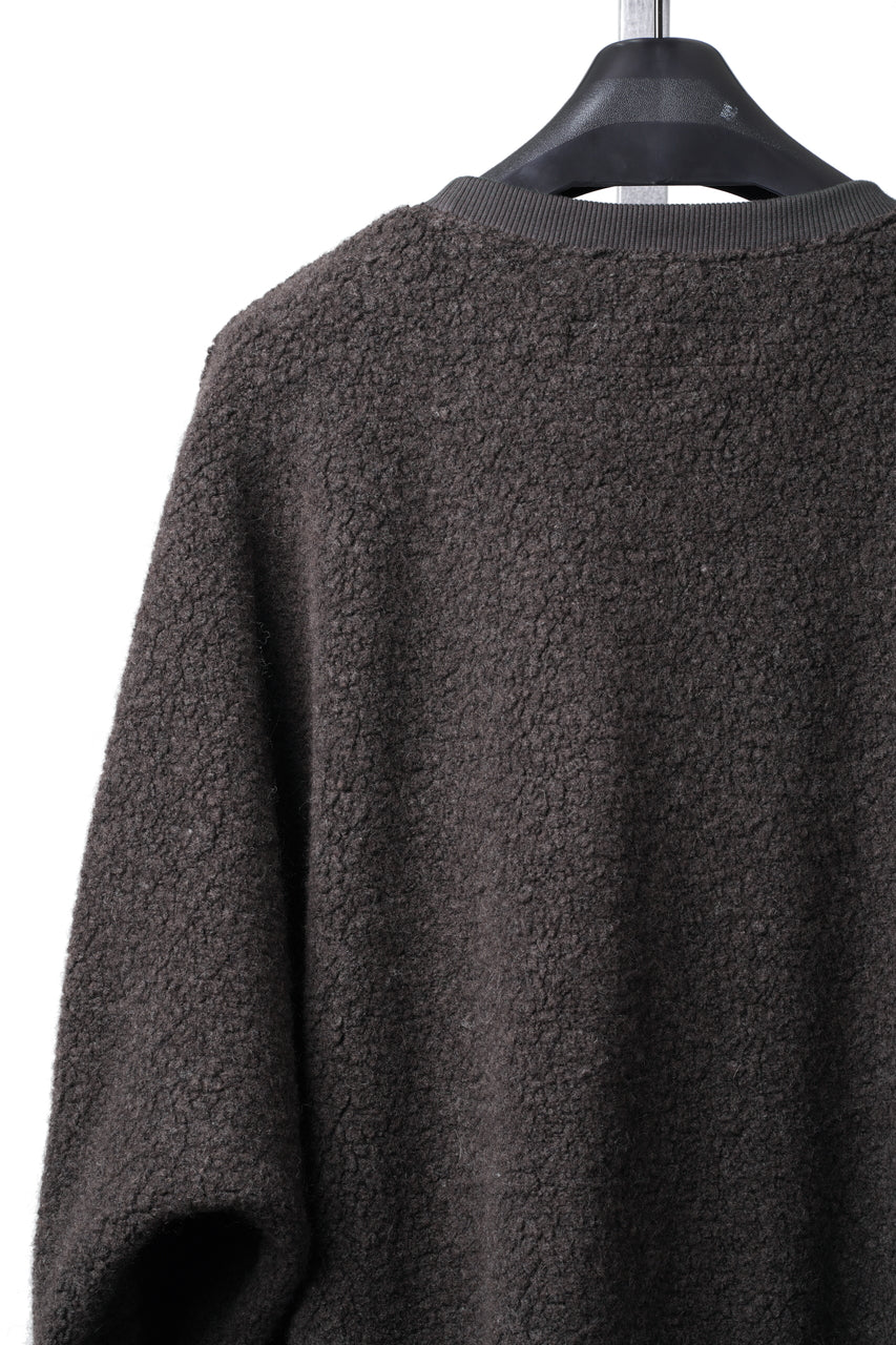 Load image into Gallery viewer, A.F ARTEFACT DOLMAN PULLOVER TOPS / WOOL MIX PILE (KHAKI)