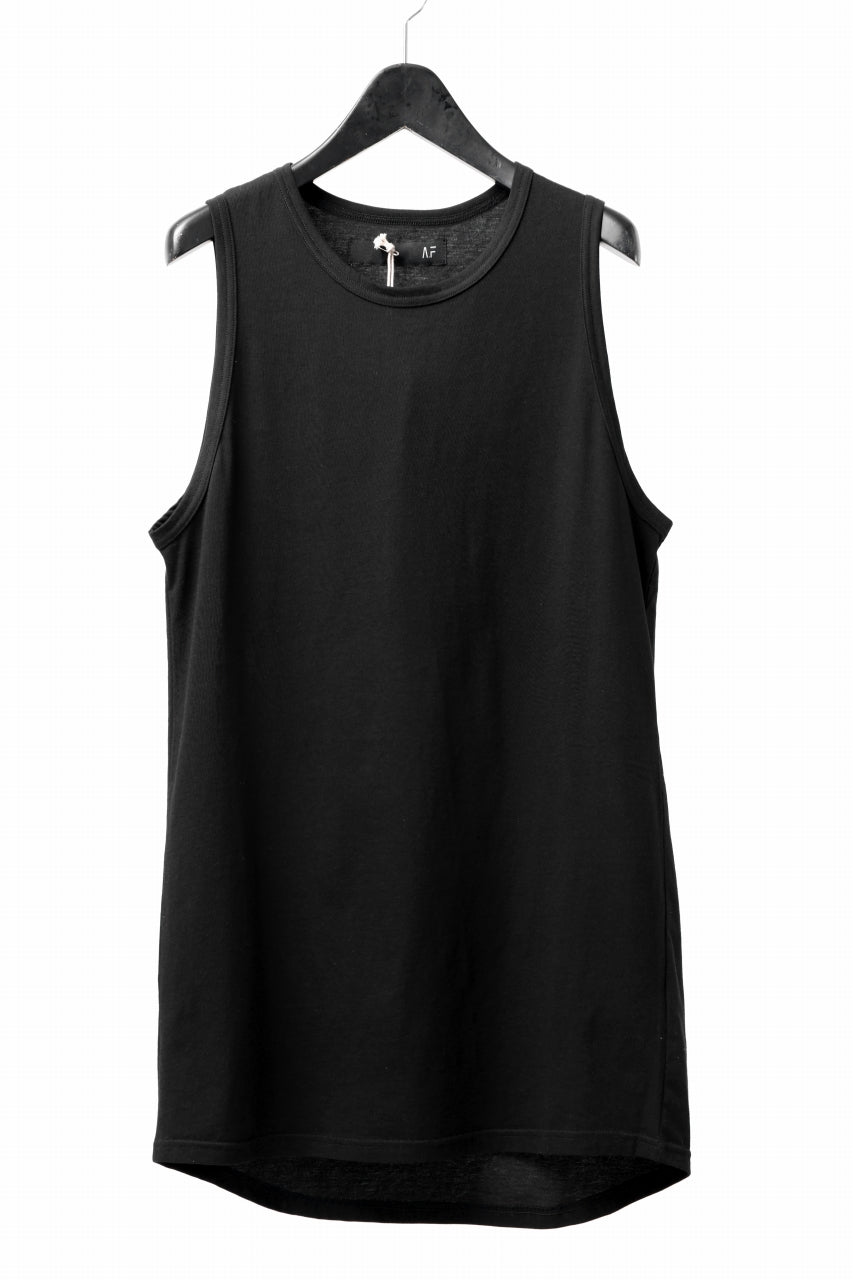 A.F ARTEFACT LOOSEY LONG TANK TOP / PRINT TYPE-A (BLACK)