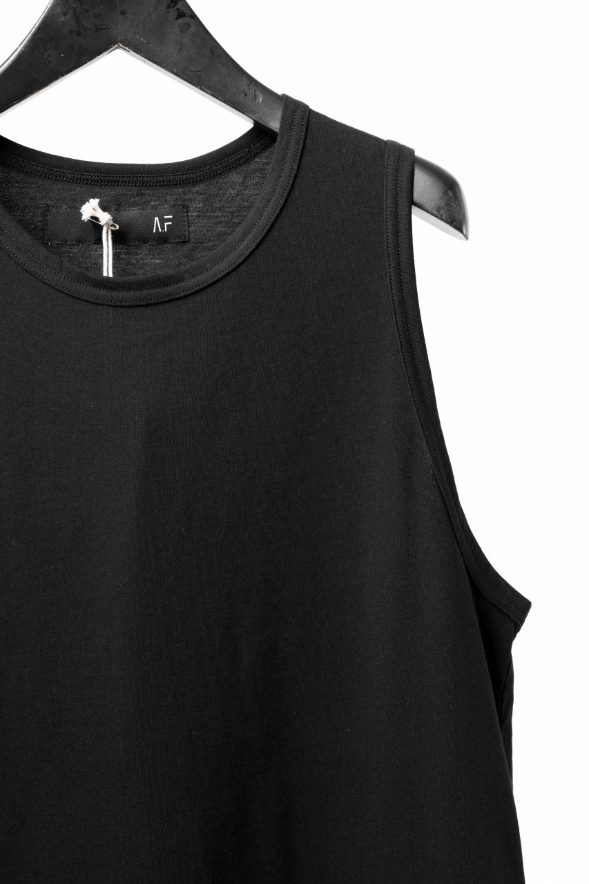 A.F ARTEFACT LOOSEY LONG TANK TOP / PRINT TYPE-A (BLACK)