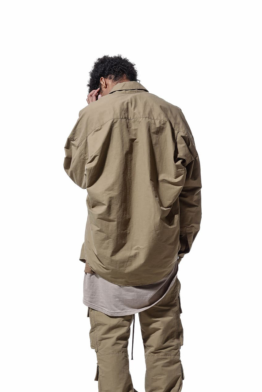 A.F ARTEFACT SNAPPED COCOON SHIRT (BEIGE)