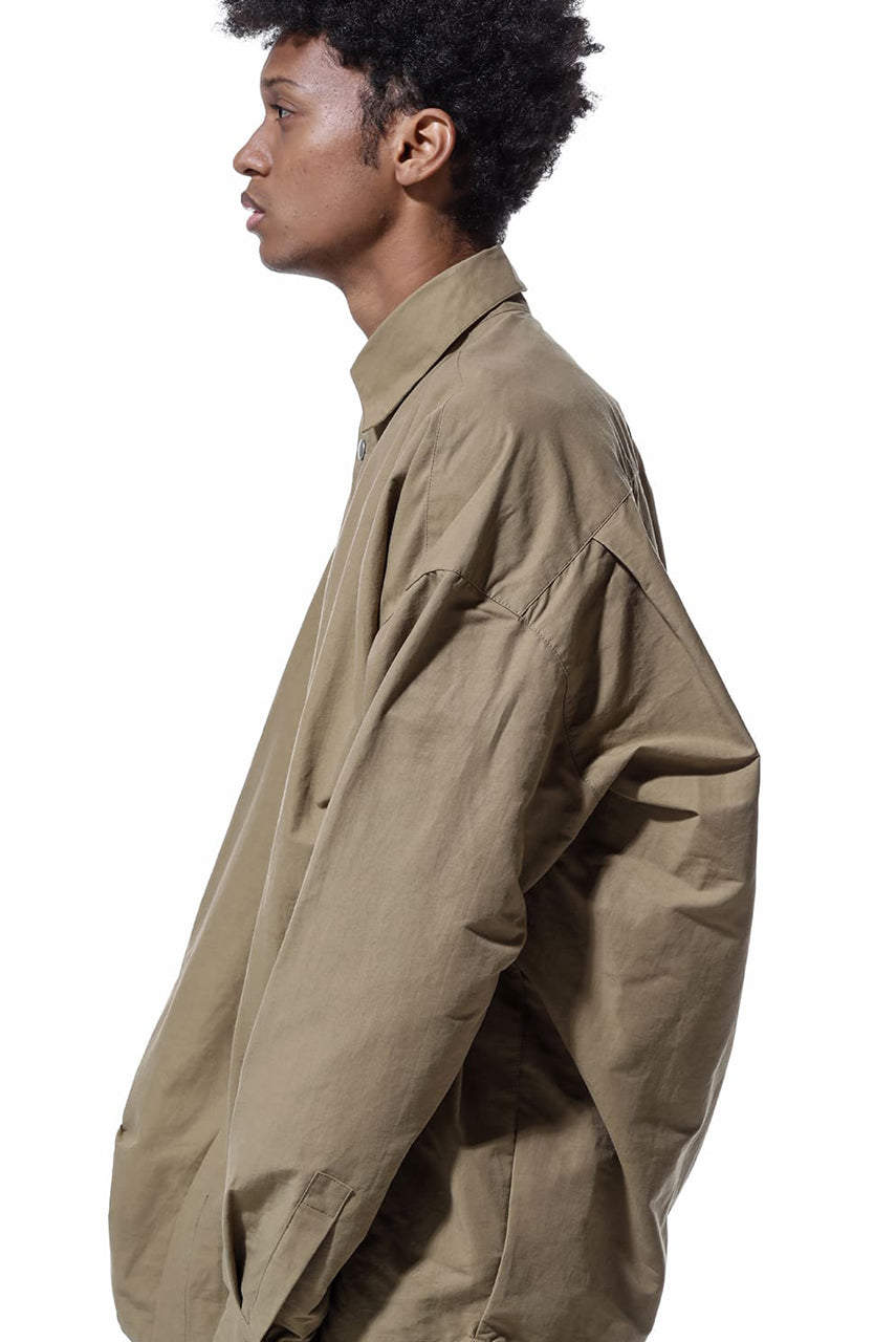 A.F ARTEFACT SNAPPED COCOON SHIRT (BEIGE)