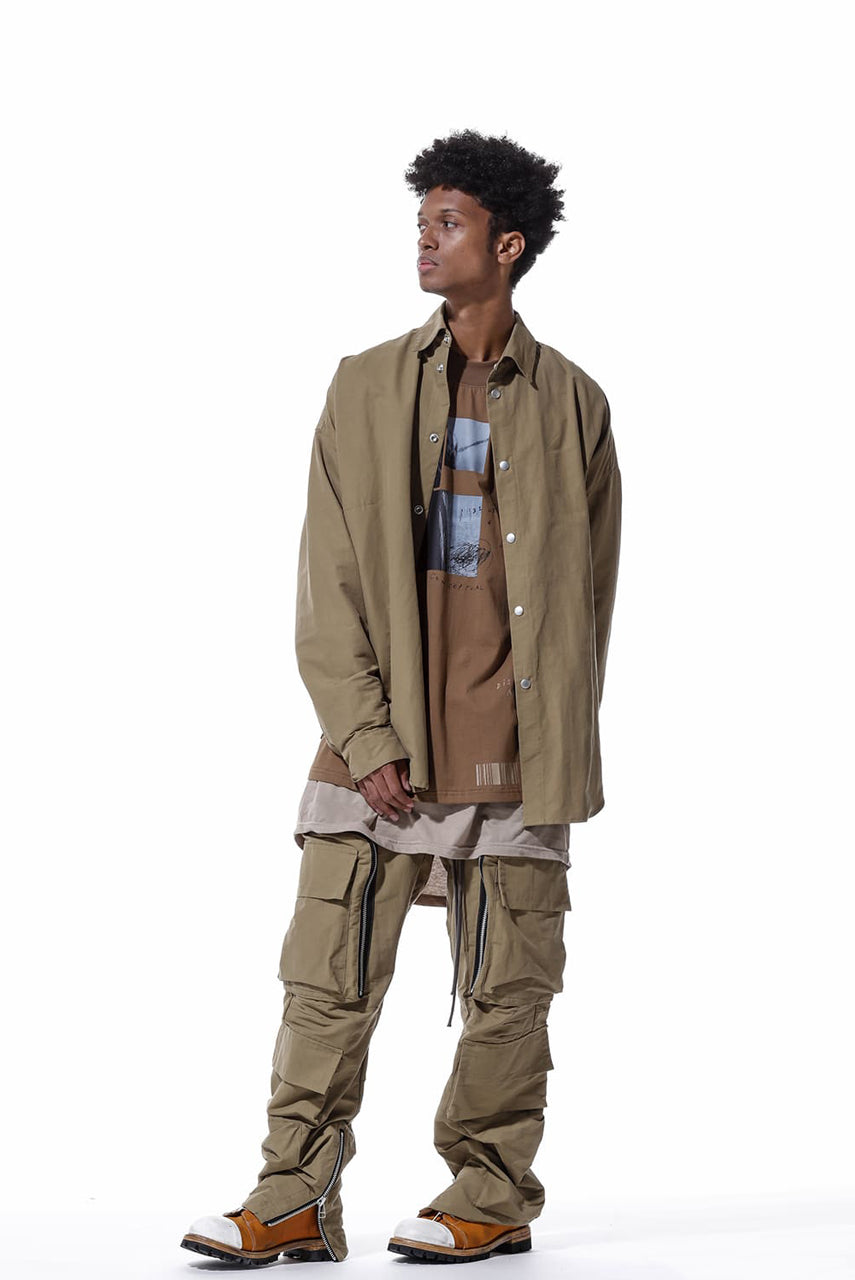 A.F ARTEFACT RADICAL-ZIP FIELD PANTS (BEIGE)