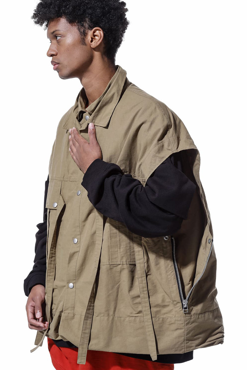 A.F ARTEFACT DOUBLE-LAYERED WORK VEST (BEIGE)