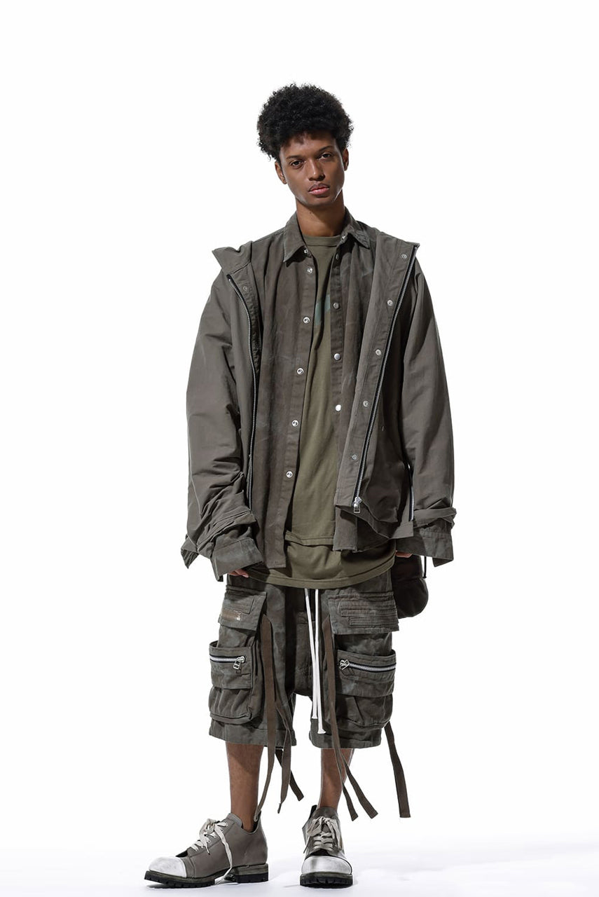 A.F ARTEFACT OVER SIZED HOODIE BLOUSON (KHAKI)