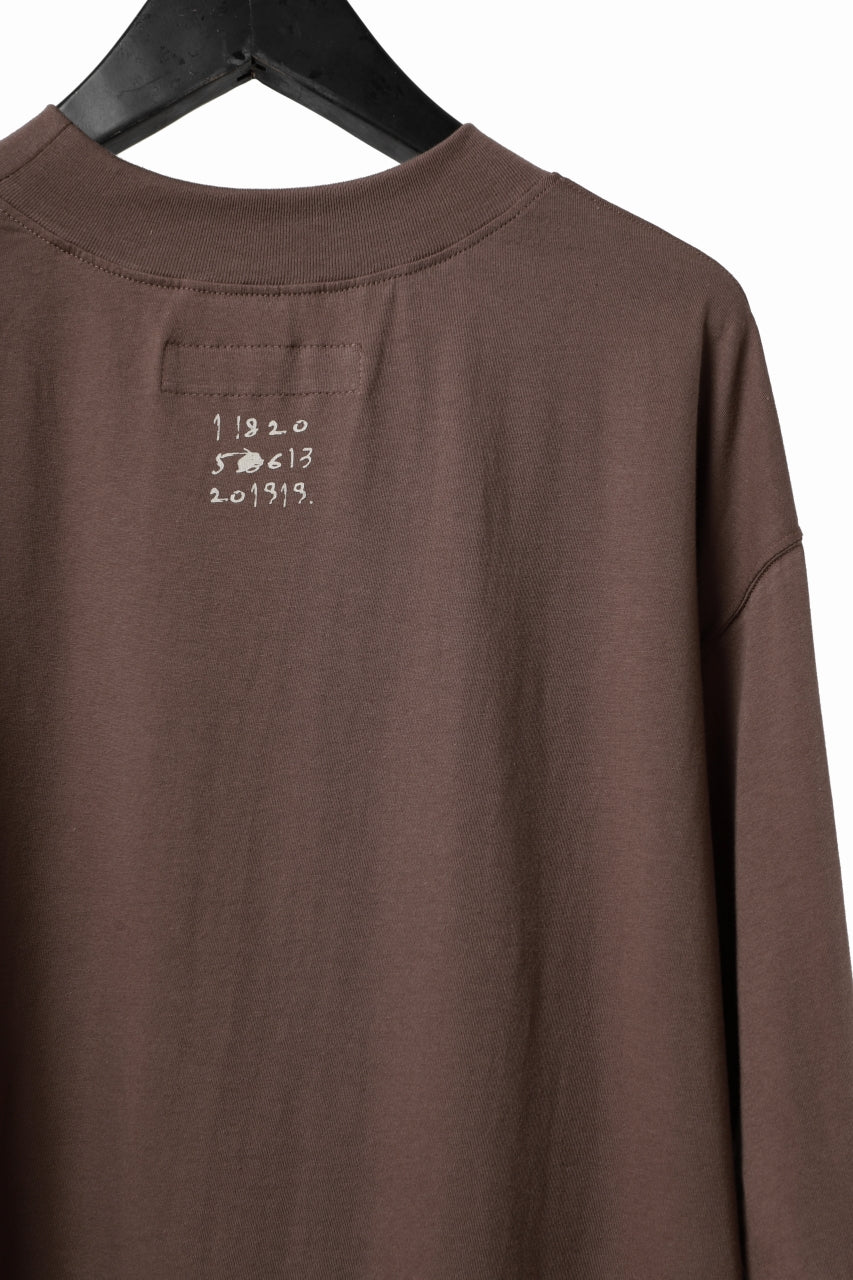 画像をギャラリービューアに読み込む, A.F ARTEFACT THICK-COLLAR BASIC L/S T-SHIRT / TYPE A PRINT (BROWN)