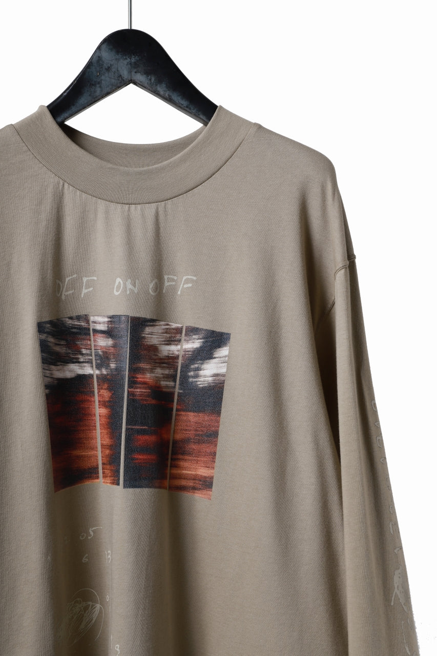 画像をギャラリービューアに読み込む, A.F ARTEFACT THICK-COLLAR BASIC L/S T-SHIRT / TYPE A PRINT (BEIGE)